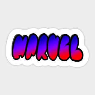 Marvel bubble letter logo Sticker